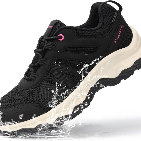 Women's Waterproof Hiking Shoes Non Slip Lightweight Tennis Walking Running - Picture 1 of 6